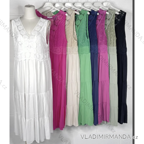 Šaty letné bez rukávu dámske (S/M ONE SIZE) TALIANSKA MÓDA IMPBB2310806g