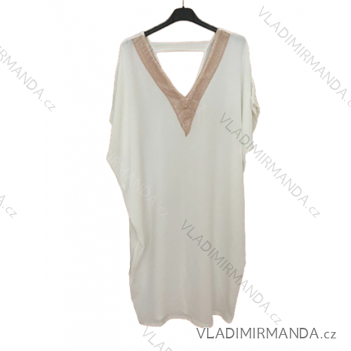 Šaty voľnočasové krátky rukáv dámske nadrozmer (L/XL/2XL ONE SIZE) TALIANSKA MóDA IM323NEVADA