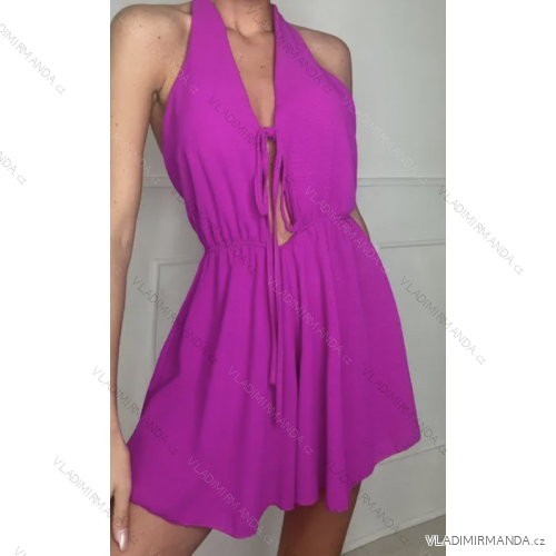 Šaty letné bez rukávu dámske (S/M ONE SIZE) TALIANSKA MÓDA IMPBB23207sA