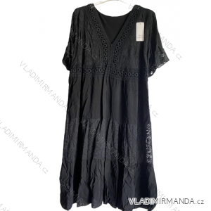 Šaty krajkové letné krátky rukáv dámske nadrozmer (XL/2XL ONE SIZE) TALIANSKA MÓDA IMD23LUCA