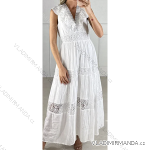 Šaty dlhé krajkové letné bez rukávu dámske (S/M ONE SIZE) TALIANSKA MÓDA IMPBB234822ml