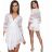 Šaty letné boho s overalem krajkové 3/4 dlhý rukáv dámske (S/M ONE SIZE) TALIANSKA MÓDA IMWAD232501