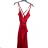 Šaty saténové elegantní na ramienka dlhé dámske (S/M ONE SIZE) TALIANSKA MÓDA IMD22263/DR