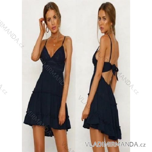 Šaty letní krajkové na ramínka dámské (S/M ONE SIZE) ITALSKÁ MÓDA IMWPO232260 staroružová S/M