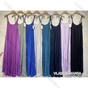 Šaty dlhé letné na ramienka dámske (S/M ONE SIZE) TALIANSKA MÓDA IMPGM235336