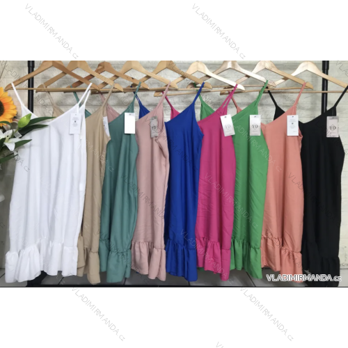 Šaty letné na ramienka dámske (S/M ONE SIZE) TALIANSKA MÓDA IMPGM232649A