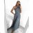 Šaty dlhé elegantné bez rukávov dámske (S/M ONE SIZE) TALIANSKA MÓDA IMM23HG5631