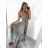 Šaty dlhé letné na ramienka dámske (S/M ONE SIZE) INDICKÁ MÓDA IMM23PW5010