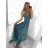 Šaty dlhé letné na ramienka dámske (S/M ONE SIZE) INDICKÁ MÓDA IMM23PW5010