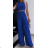 Súprava letné nohavice dlhé a croptop bez rukávu dámsky (S/M ONE SIZE) TALIANSKA MÓDA IMPGM233867/3868