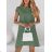 Šaty elegantný letný krátky rukáv dámske (S/M ONE SIZE) TALIANSKA MÓDA IMD23498/DU S/M červená