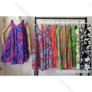 Šaty letné bez rukávu dámske (S/M ONE SIZE) TALIANSKA MÓDA IMPEM23R9829