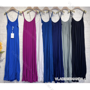 Šaty letné dlhé na ramienka dámske (S/M ONE SIZE) TALIANSKA MÓDA IMPGM236129