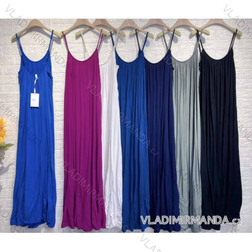 Šaty letné dlhé na ramienka dámske (S/M ONE SIZE) TALIANSKA MÓDA IMPGM236129