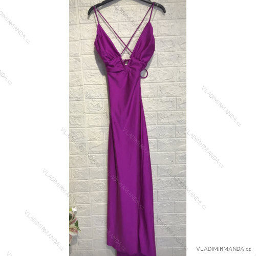Šaty letné dlhé elegantné na ramienka dámske (S/M ONE SIZE) TALIANSKA MÓDA IMPGM2310977