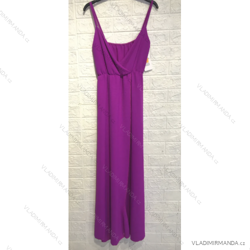 Šaty letné dlhé elegantné na ramienka dámske (S/M ONE SIZE) TALIANSKA MÓDA IMPGM2320812