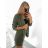 Súprava elegantné sako a kraťasy dámska (S/M ONE SIZE) TALIANSKA MÓDA IMWB23356/DU S/M khaki