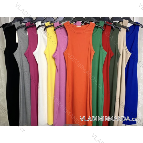 Šaty dlhé letné bez rukávu dámske (S/M ONE SIZE) TALIANSKA MÓDA IMPLP2372733050