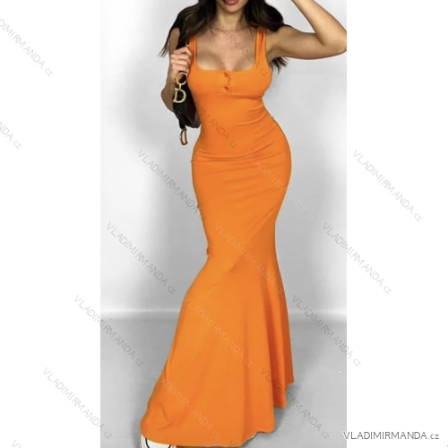 Šaty dlhé letné elegantné na ramienka dámske (S/M ONE SIZE) TALIANSKA MÓDA IMPLP2372971075