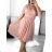 Šaty elegantné spoločenské krátky rukáv dámske (S/M/L/XL ONE SIZE) TALIANSKA MÓDA IMPSH2435891V zelená S/ML/XL