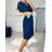 Šaty letné s opaskom krátky rukáv dámske (S/M/L ONE SIZE) TALIANSKA MÓDA IM323065