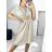 Šaty letní s páskem krátký rukáv dámské (S/M/L ONE SIZE) ITALSKÁ MÓDA IM323065/DU M / L tmavo ružová