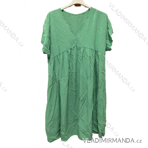 Šaty voľnočasové oversize krátky rukáv dámske nadrozmer (XL/2XL ONE SIZE) TALIANSKA MODA IM723DANA