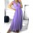 Šaty dlhé letné elegantné spoločenské bez rukávov dámske (S/M ONE SIZE) TALIANSKA MÓDA IMPSH237554/DU S/M fialová