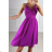 Šaty spoločenské elegantné na ramienka dámske (S/M ONE SIZE) TALIANSKA MÓDA IMPBB23A10989