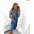 Šaty riflové letné na ramienka dámske (S/M ONE SIZE) TALIANSKA MóDA IM323090