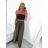 Nohavice dlhé letné dámske (S/M ONE SIZE) TALIANSKA MÓDA IMM23M15338/DU
