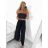 Nohavice dlhé letné dámske (S/M ONE SIZE) TALIANSKA MÓDA IMM23M15338/DU