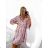 Šaty letné oversize dlhý rukáv dámske nadrozmer (S/M/L/XL/2XL ONE SIZE) TALIANSKA MÓDA IMPLI235543