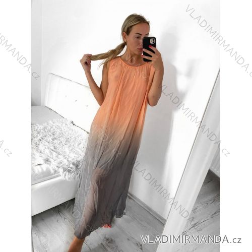 Šaty letné dlhé na ramienka dámske (S/M/L/XL/2XL ONE SIZE) TALIANSKA MÓDA IMFF23002