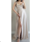 Šaty dlhé elegantné spoločenské na ramienka dámske (S/M ONE SIZE) TALIANSKA MÓDA IMPLS2329167