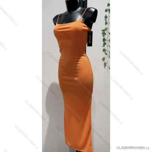 Šaty dlhé letné na ramienka dámske (S/M ONE SIZE) TALIANSKA MÓDA IMPLS2324049-LS2