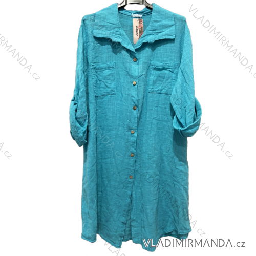 Košeľa oversize 3/4 dlhý rukáv dámska nadrozmer (XL/2XL ONE SIZE) TALIANSKA MóDA IM423ANABELLA