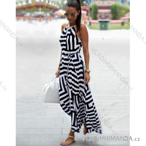 Šaty dlhé letné icecool bez rukávov dámske (M/L/XL ONE SIZE) TALIANSKA MÓDA IMM23M1398A-2