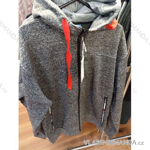 Mikina zateplená baránkom na zips s kapucňou pánska nadrozmer (L-3XL) BENHAO BEN23BH23-17-661