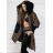 Cardigan s kapucňou dlhý rukáv dámsky (S/M ONE SIZE) TALIANSKA MÓDA IMWGM232666