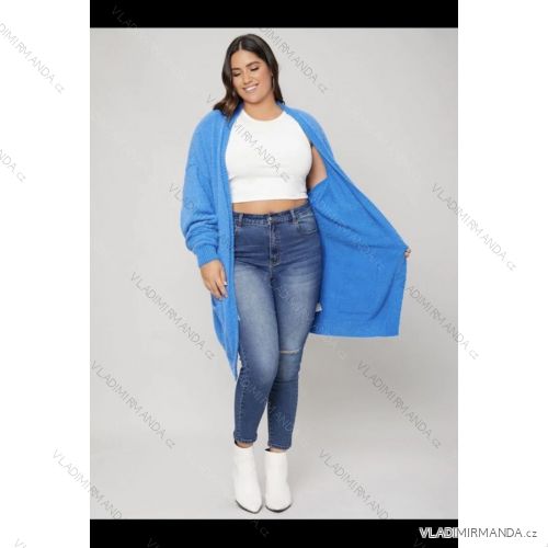 Cardigan dlhý rukáv dámsky nadrozmer (XL/2XL ONE SIZE) TALIANSKA MÓDA IMWCA232678