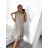 Šaty letné bez rukávov dámske (S/M/L ONE SIZE) TALIANSKA MODA IMS23001