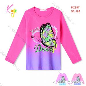 Tričko s dlhým rukávom detské dorast dievčenské (98-128) KUGO PC3811