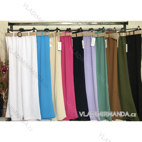 Nohavice s opaskom dlhé dámske (S/M ONE SIZE) TALIANSKA MÓDA IMPGM2321308