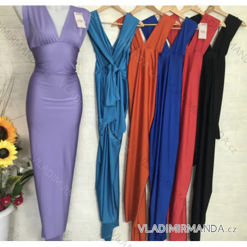 Šaty letné elegantné bez rukávov dámske (S/M ONE SIZE) TALIANSKA MÓDA IMPGM232675