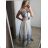 Šaty dlhé elegantné bez rukávov dámske (S/M ONE SIZE) TALIANSKA MODA IM323050