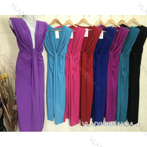 Šaty letné elegantné bez rukávov dámske (S/M ONE SIZE) TALIANSKA MÓDA IMPGM2311591/11521