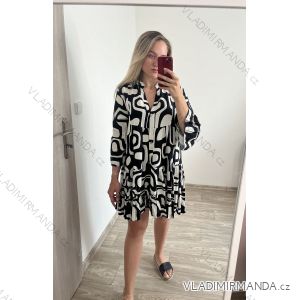 Šaty košeľové letné oversize dlhý rukáv dámske nadrozmer (S/M/L/XL/2XL ONE SIZE) TALIANSKA MóDA IM8239802-2/DR