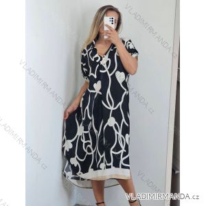 Šaty košeľové letné oversize krátky rukáv dámske nadrozmer (S/M/L/XL/2XL ONE SIZE) TALIANSKA MóDA IM8235773