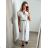 Šaty letné bez rukávov s opaskom dámske (S/M ONE SIZE) TALIANSKA MóDA IM823003/DU S/M biela